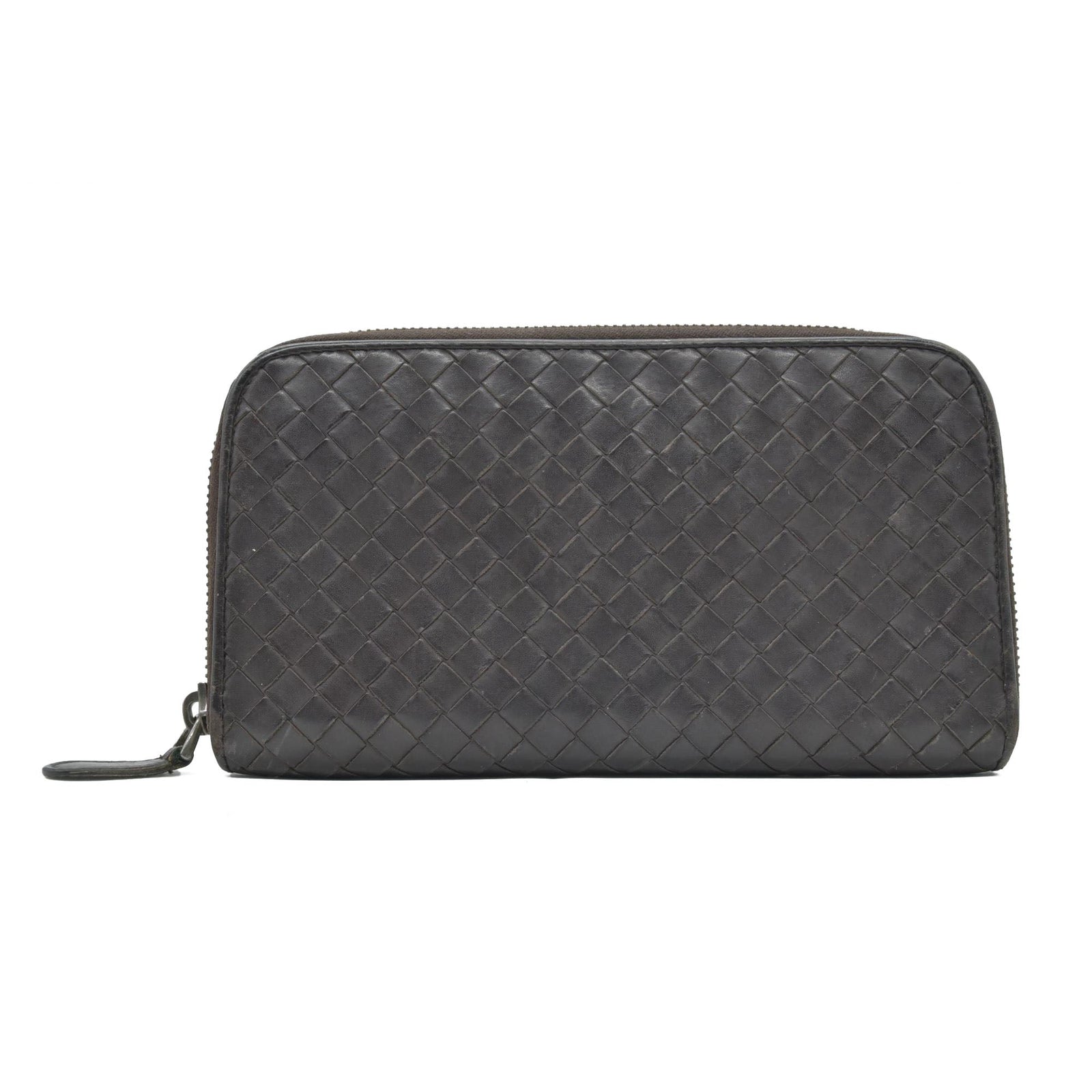 $1100 Bottega Veneta Nappa Intrecciato Zip Around Wallet CONSIGNMENT