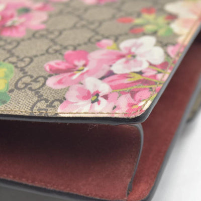 $1200 Gucci GG Supreme Monogram Blooms Mini Dionysus Shoulder Bag Beige Multicolor Dry Rose