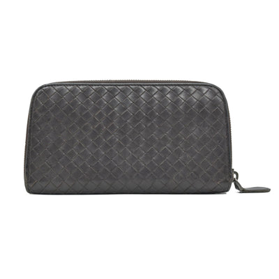 $1100 Bottega Veneta Nappa Intrecciato Zip Around Wallet CONSIGNMENT