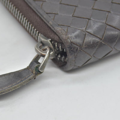 $1100 Bottega Veneta Nappa Intrecciato Zip Around Wallet CONSIGNMENT