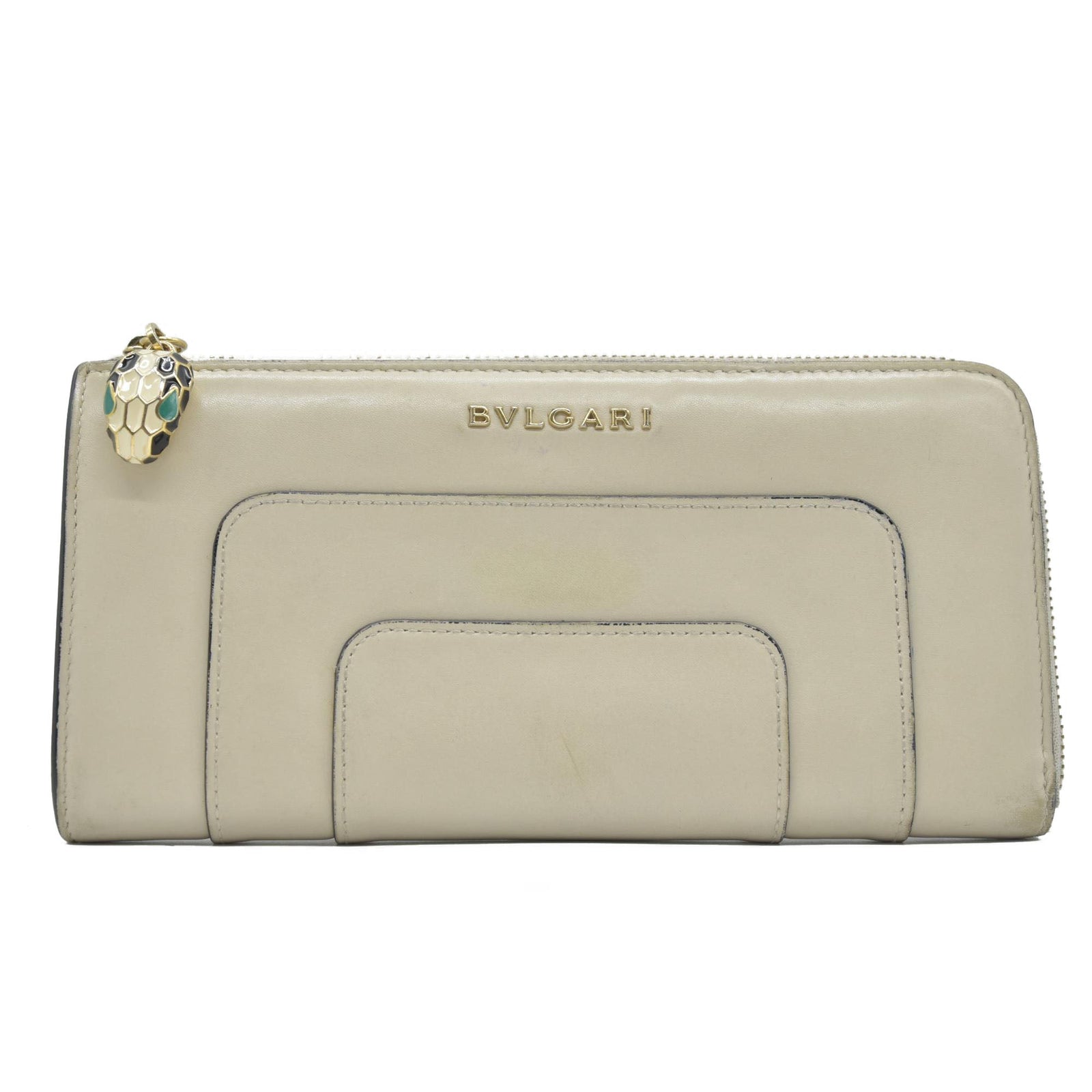 $840 Bvlgari Serpenti leather wallet CONSIGNMENT