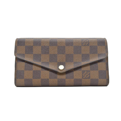 $775 Louis Vuitton Damier Ebene Sarah Wallet NM CONSIGNMENT