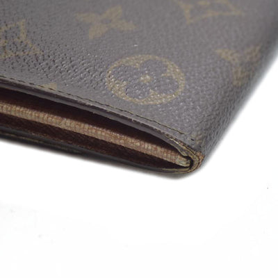 AUCTION $720 Louis Vuitton Monogram Portefeiulle Sarah Long Bifold Wallet Brown AN1921