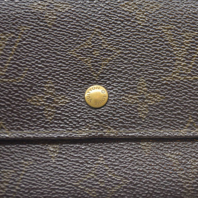 AUCTION $720 Louis Vuitton Monogram Portefeiulle Sarah Long Bifold Wallet Brown AN1921