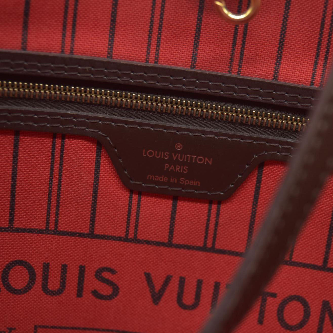 $2170 Louis Vuitton Damier Ebene Neverfull