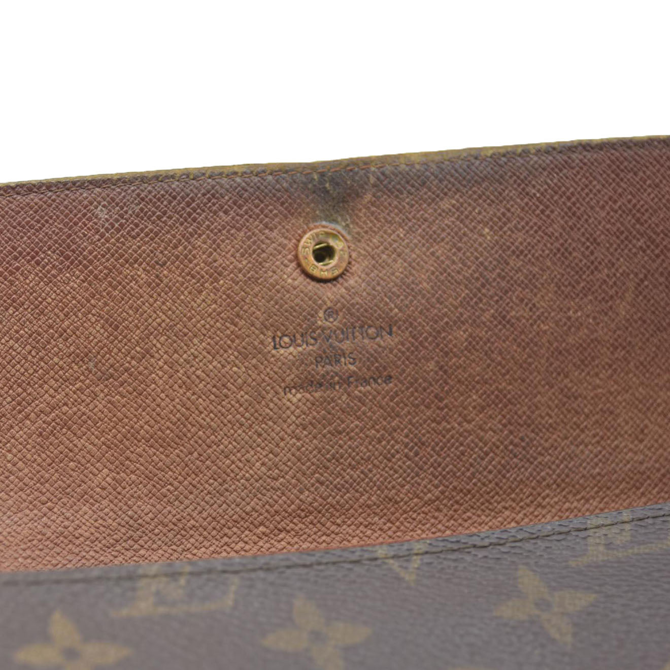AUCTION $720 Louis Vuitton Monogram Portefeiulle Sarah Long Bifold Wallet Brown AN1921