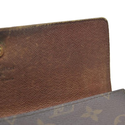 AUCTION $720 Louis Vuitton Monogram Portefeiulle Sarah Long Bifold Wallet Brown AN1921