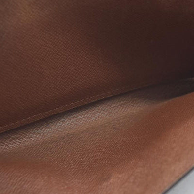 AUCTION $720 Louis Vuitton Monogram Portefeiulle Sarah Long Bifold Wallet Brown AN1921