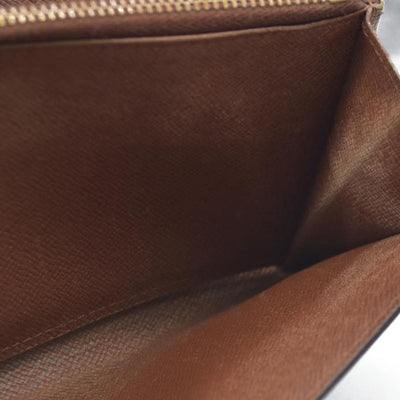 AUCTION $720 Louis Vuitton Monogram Portefeiulle Sarah Long Bifold Wallet Brown AN1921