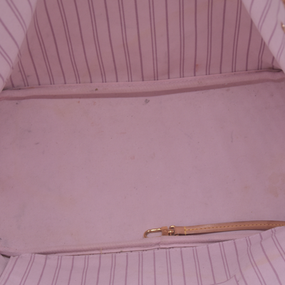 $2800 2015 Louis Vuitton Monogram Saint Barth V Neverfull MM Light Pink