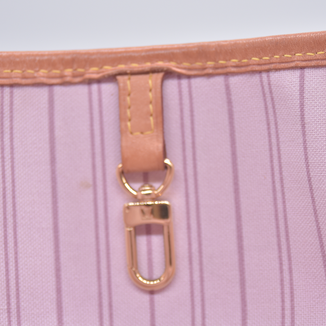 $2800 2015 Louis Vuitton Monogram Saint Barth V Neverfull MM Light Pink