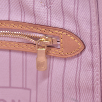 $2800 2015 Louis Vuitton Monogram Saint Barth V Neverfull MM Light Pink