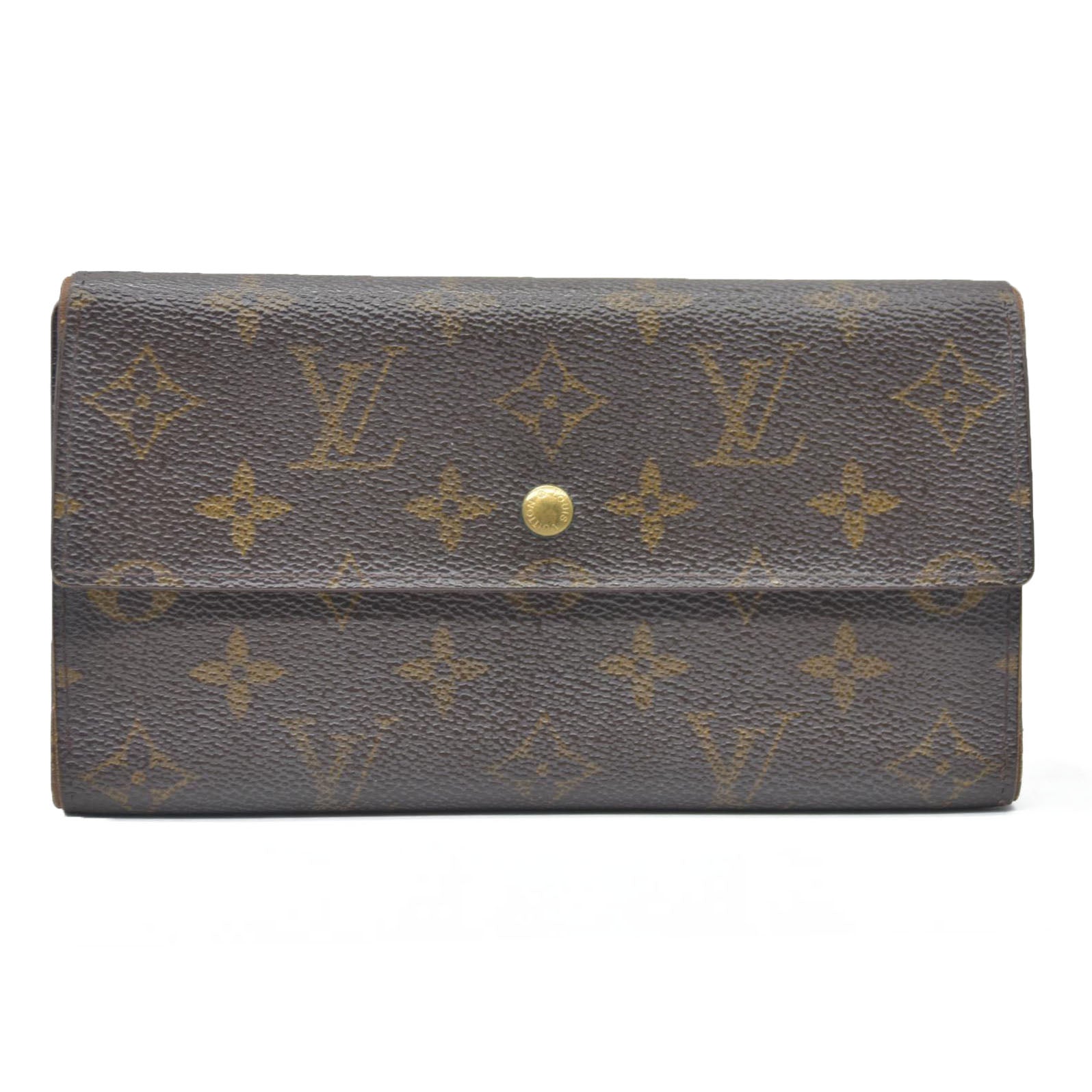 AUCTION $720 Louis Vuitton Monogram Porte Tresor International Trifold Long Wallet TH0014