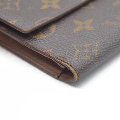 $720 Louis Vuitton Monogram Porte Tresor International Trifold Long Wallet TH1917
