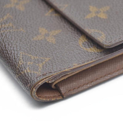 AUCTION $720 Louis Vuitton Monogram Porte Tresor International Trifold Long Wallet TH0014