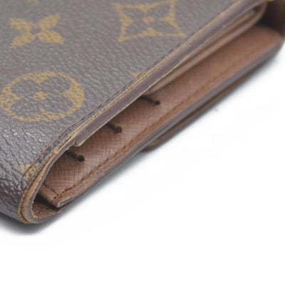 AUCTION $720 Louis Vuitton Monogram Porte Tresor International Trifold Long Wallet TH0014