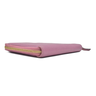 $550 Gucci Dollar Calfskin GG Marmont Zip Around Wallet Perfect Pink