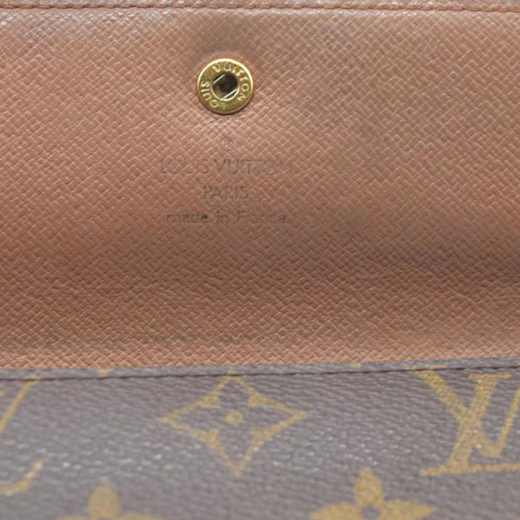 $720 Louis Vuitton Monogram Porte Tresor International Trifold Long Wallet TH1917