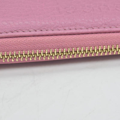 $550 Gucci Dollar Calfskin GG Marmont Zip Around Wallet Perfect Pink