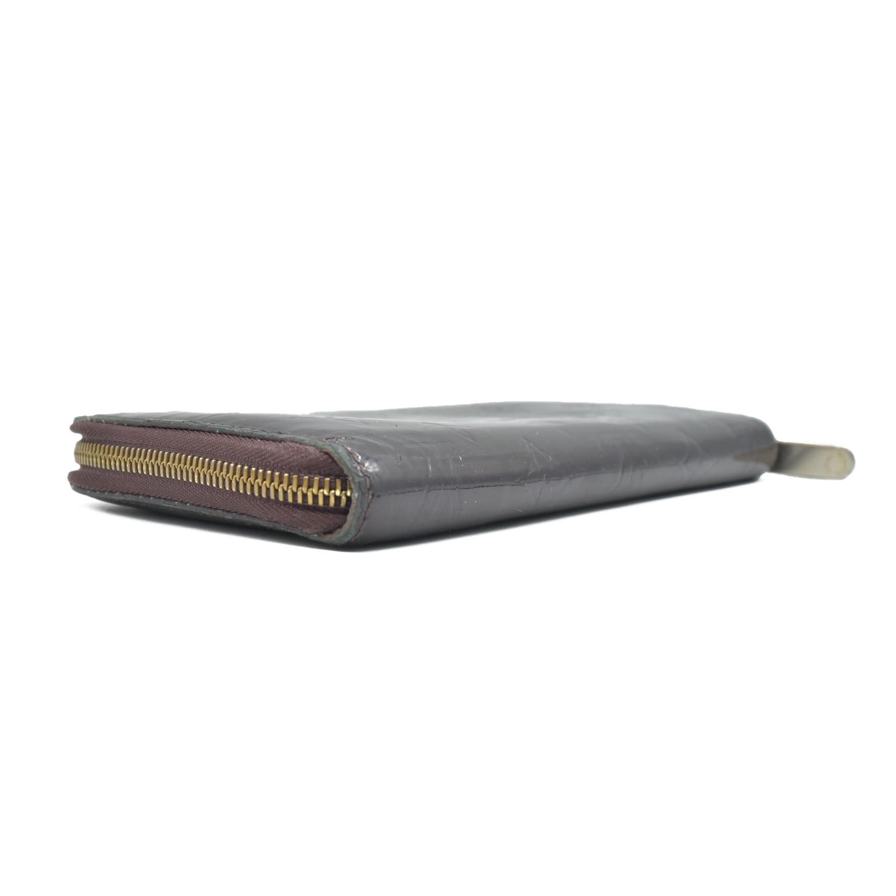 $1110 2008 Louis Vuitton Monogram Vernis Zippy Organizer Wallet CONSIGNMENT CA3098