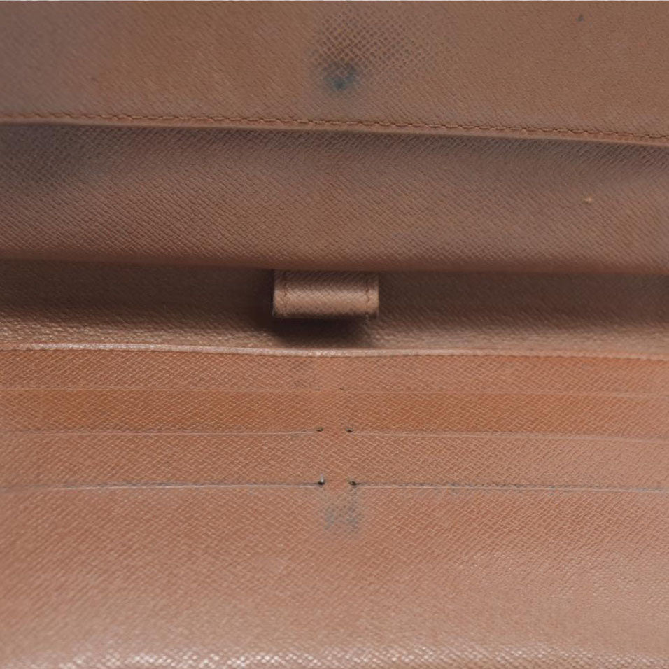 $720 Louis Vuitton Monogram Porte Tresor International Trifold Long Wallet TH1917