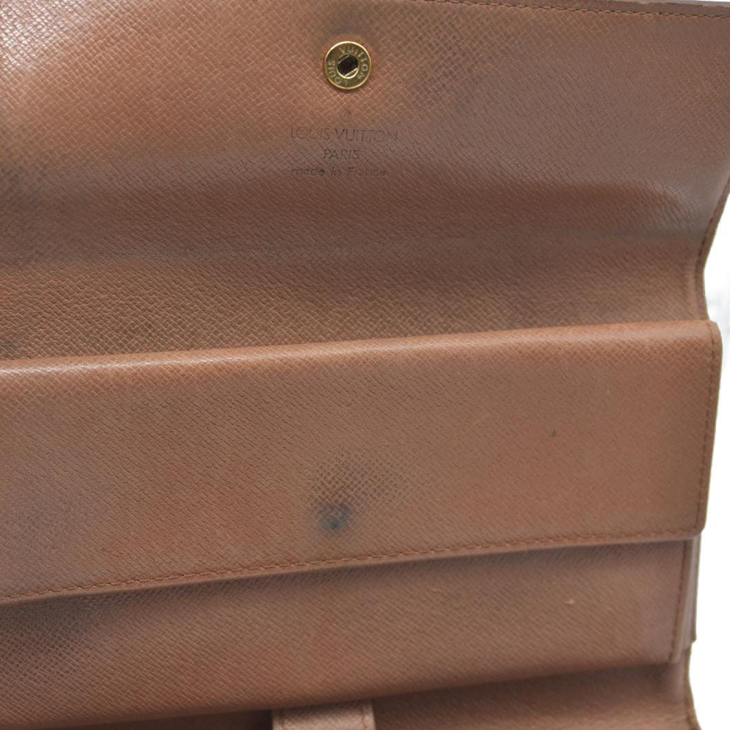 $720 Louis Vuitton Monogram Porte Tresor International Trifold Long Wallet TH1917