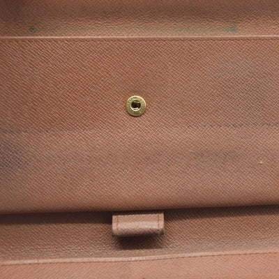 $720 Louis Vuitton Monogram Porte Tresor International Trifold Long Wallet TH1917