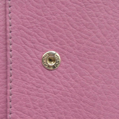 $550 Gucci Dollar Calfskin GG Marmont Zip Around Wallet Perfect Pink