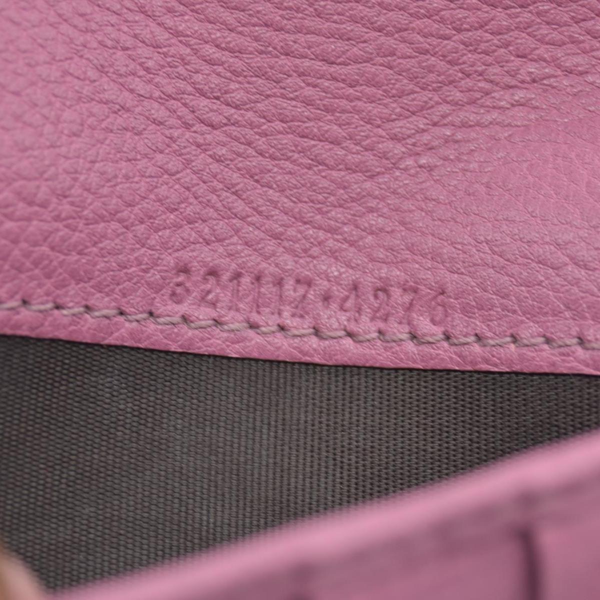 $550 Gucci Dollar Calfskin GG Marmont Zip Around Wallet Perfect Pink