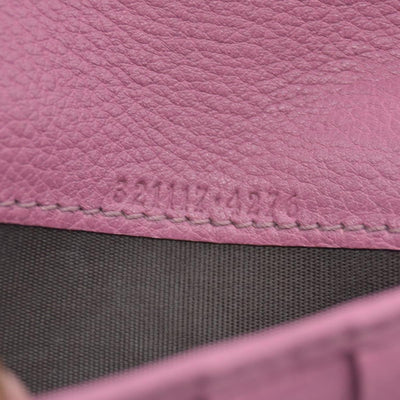 $550 Gucci Dollar Calfskin GG Marmont Zip Around Wallet Perfect Pink