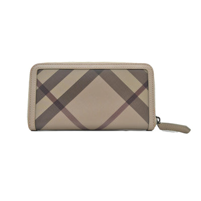 $680 Burberry Smoked Check Super Nova Check Pattern Continental Wallet CONSIGNMENT