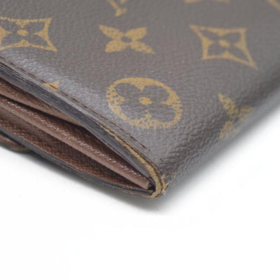 $720 Louis Vuitton Monogram Portefeiulle Sarah Long Bifold Wallet Brown CA0049
