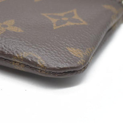 AUCTION $345 Louis Vuitton Monogram Pochette Cles Wallet Coin Purse Brown