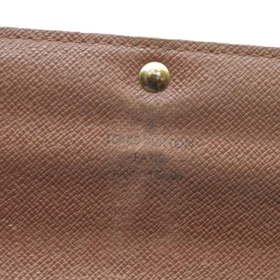 $720 Louis Vuitton Monogram Portefeiulle Sarah Long Bifold Wallet Brown CA0049