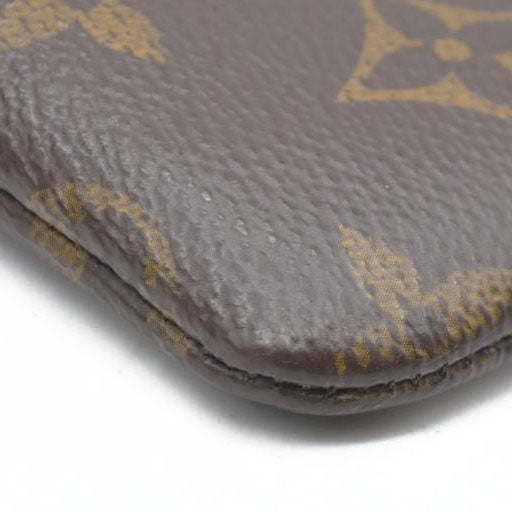 AUCTION $345 Louis Vuitton Monogram Pochette Cles Wallet Coin Purse Brown