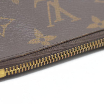 AUCTION $345 Louis Vuitton Monogram Pochette Cles Wallet Coin Purse Brown