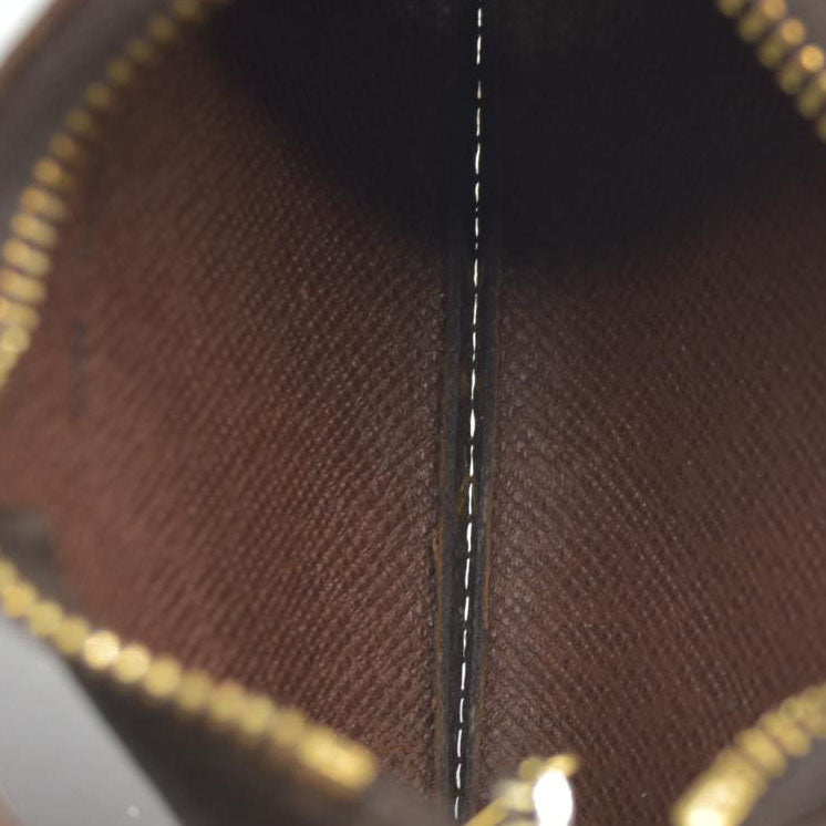 AUCTION $345 Louis Vuitton Monogram Pochette Cles Wallet Coin Purse Brown