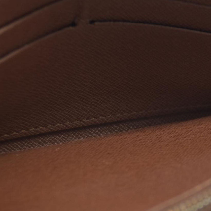 $720 Louis Vuitton Monogram Portefeiulle Sarah Long Bifold Wallet Brown CA0049