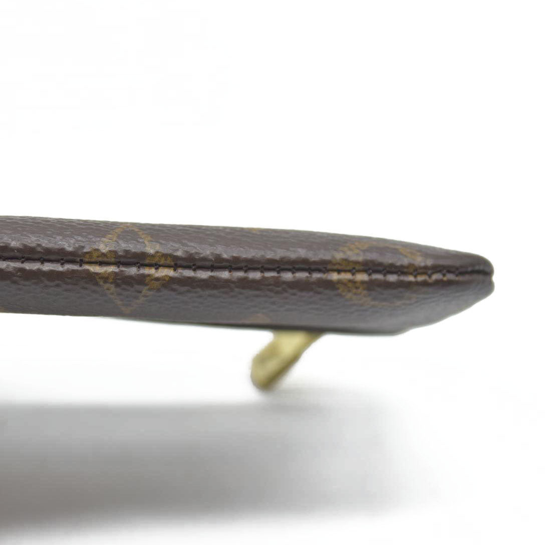 AUCTION $345 Louis Vuitton Monogram Pochette Cles Wallet Coin Purse Brown