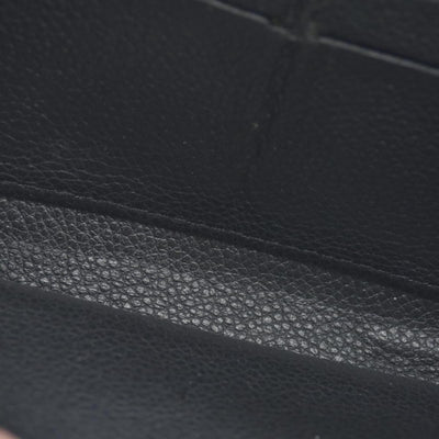 $1070 Prada Black Saffiano Leather Travel Zip Around Wallet CONSIGNMENT