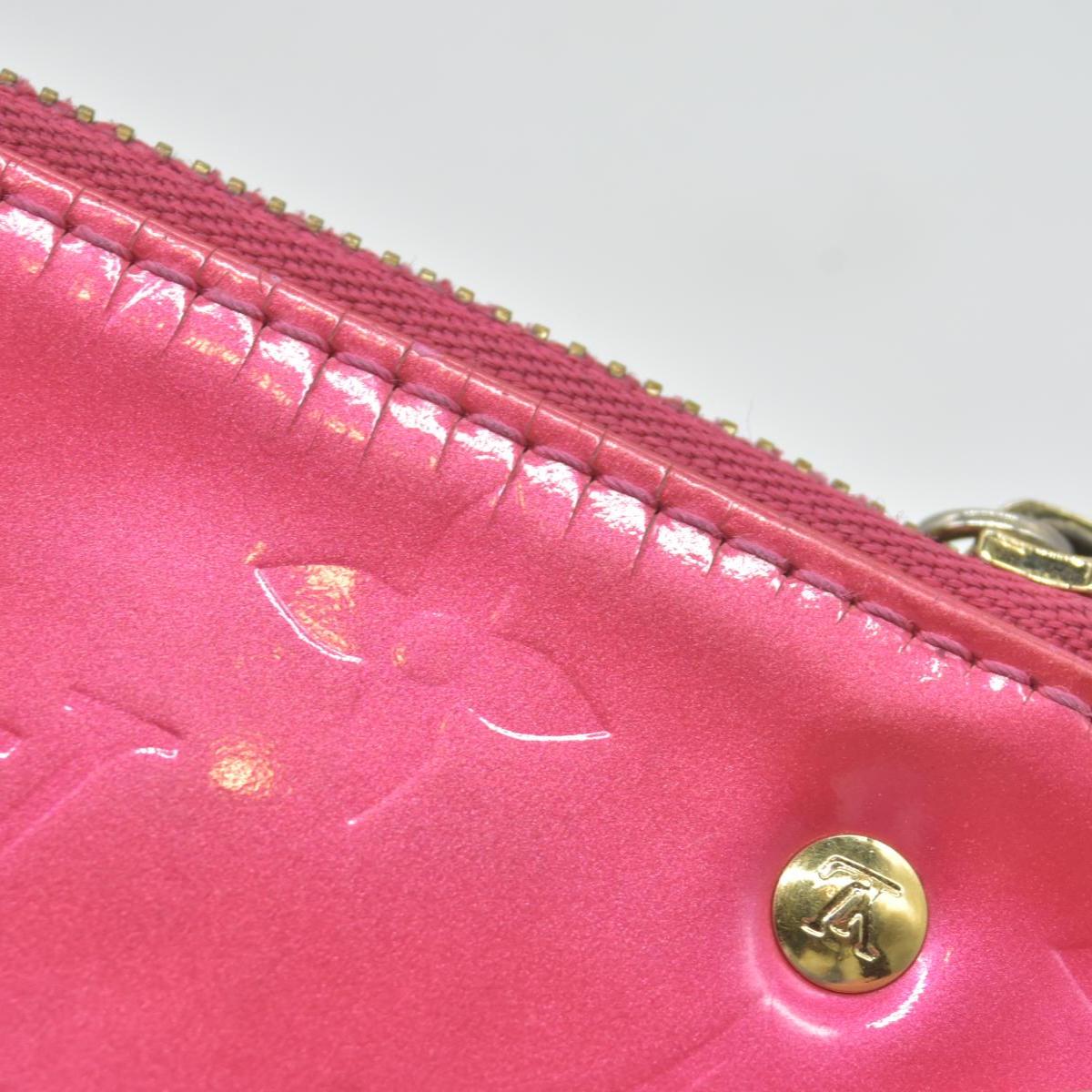 $490 Louis Vuitton Vernis Key Pouch Framboise CONSIGNMENT