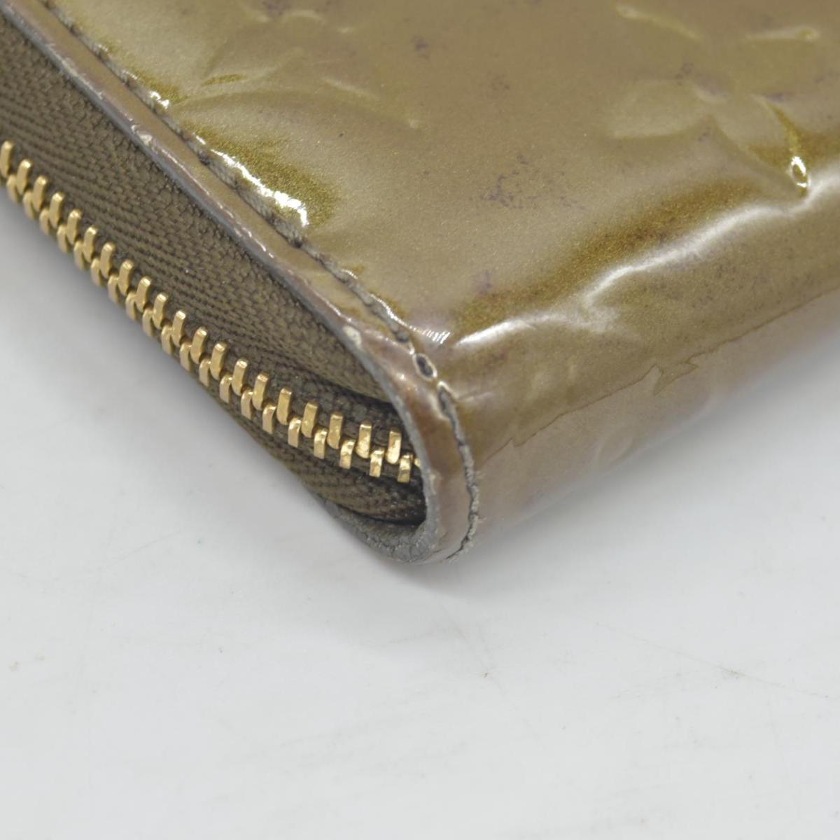 $520 Louis Vuitton Monogram Vernis Vernis Patent Leather Zippy Compact Wallet CONSIGNMENT