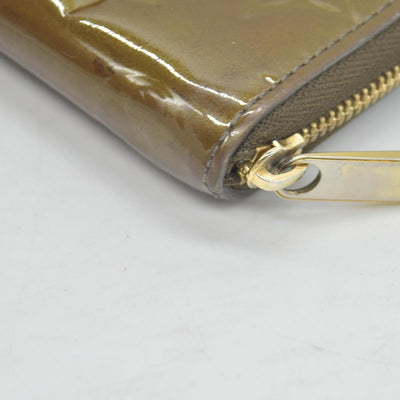 $520 Louis Vuitton Monogram Vernis Vernis Patent Leather Zippy Compact Wallet CONSIGNMENT