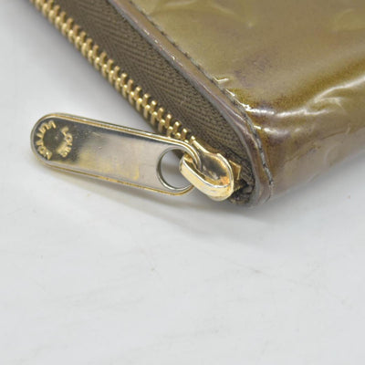 $520 Louis Vuitton Monogram Vernis Vernis Patent Leather Zippy Compact Wallet CONSIGNMENT