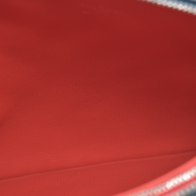 $4950 Louis Vuitton Metallic Lambskin Embossed Monogram Coussin PM Blue RFID