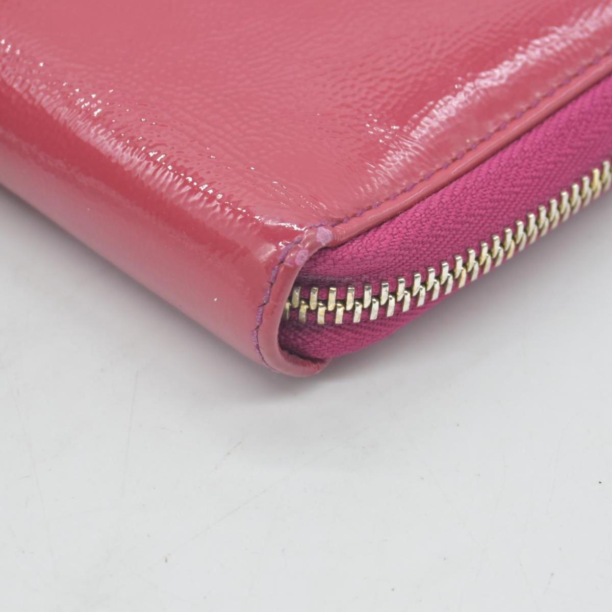 Gucci Patent Soho Zip Around Wallet Bright Bougainvillea CONSIGNMENT