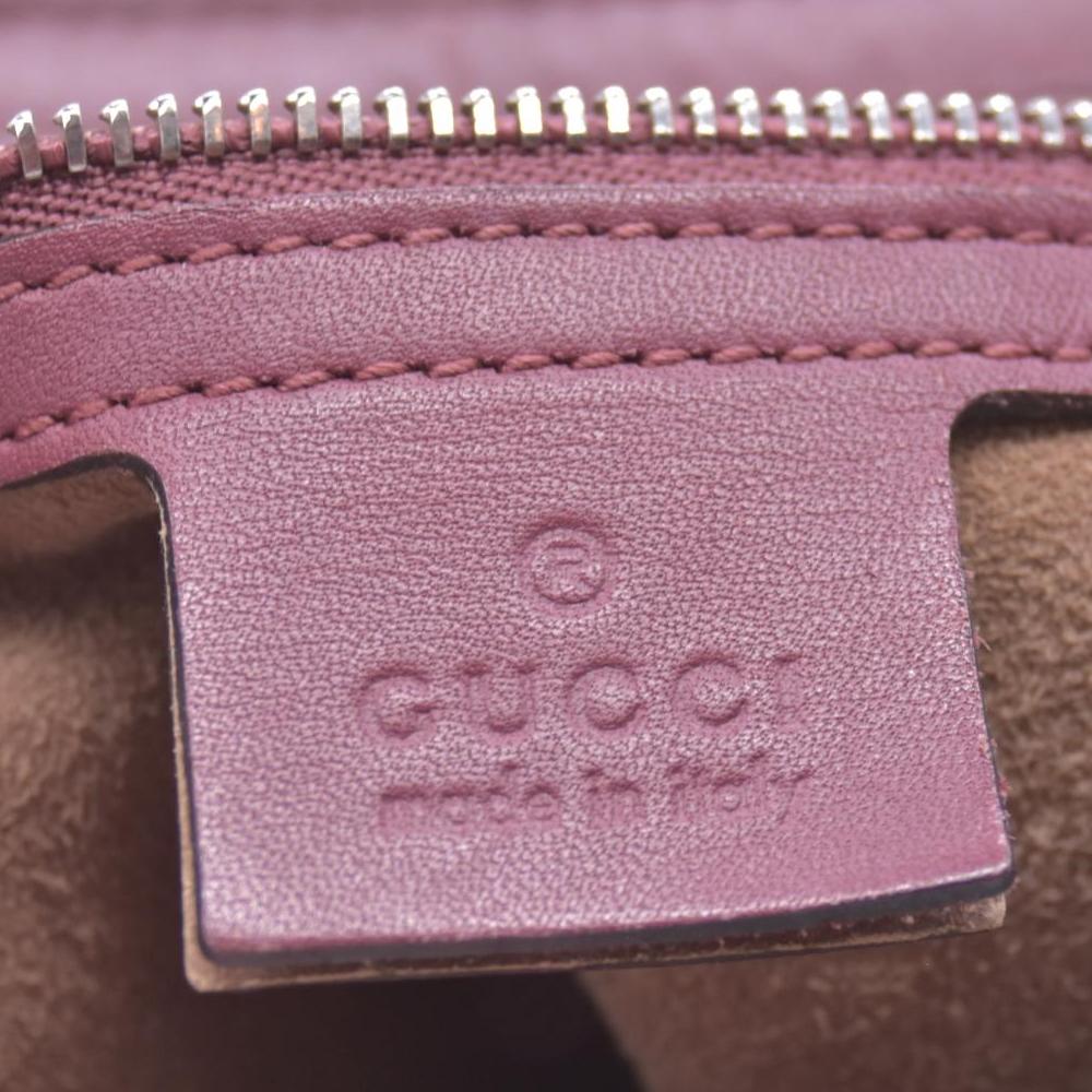 $1390 Gucci GG Supreme Monogram Blooms Small Boston Beige Multicolor Dry Rose CONSIGNMENT