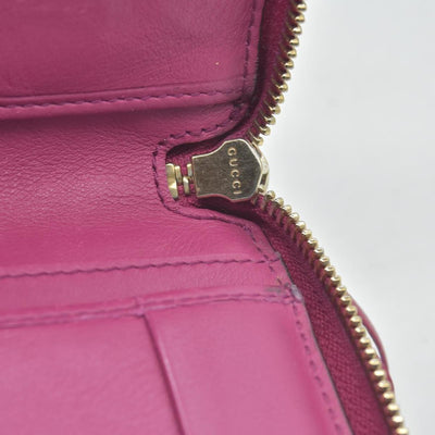 Gucci Patent Soho Zip Around Wallet Bright Bougainvillea CONSIGNMENT