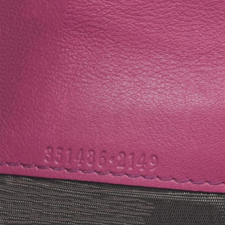 Gucci Patent Soho Zip Around Wallet Bright Bougainvillea CONSIGNMENT