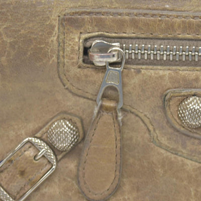Balenciaga Agneau Classic Hardware Money Wallet Beige Nougatine CONSIGNMENT